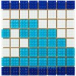 Плитка мозаичная AquaViva U-37 (20×20 мм). фриз-волна
