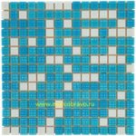 Плитка мозаичная AquaViva Mix-Bahama 2 (20×20 мм). светлая