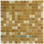 Плитка мозаичная AquaViva 204N (20×20 мм). бежевый микс