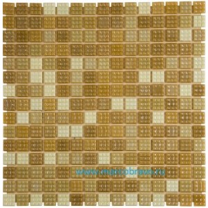Плитка мозаичная AquaViva 204N (20×20 мм). бежевый микс