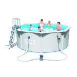 Круглый бассейн Bestway Hydrium 56571 (360×120 см ). серый. Наземный. полный комплект