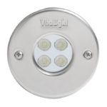 Прожектор белого свечения светодиодный Hugo Lahme VitaLight 4320220 (4х3 Вт. 12В). диаметр 110 мм.  из стали AISI-316