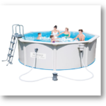 Каркасный бассейн со стальным бортом Bestway Hydrium 300 х 120 см + 4 акссесуара