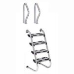Лестница Flexinox Two Pieces Easy Access (из 2-х элементов) 4 ступени из стали AISI-316. для широкого борта