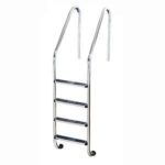 Лестница Flexinox STANDARD 4 ступени из стали AISI-316. для широкого борта