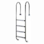 Лестница Flexinox WALL (откидывающаяся) 4 ступени из стали AISI-304. для узкого борта