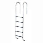 Лестница Flexinox WALL 5 ступеней из стали AISI-304. для узкого борта