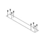 Пластина-соединитель металлических опор стоек силовых бассейна Gibraltar J 4000 (овал. 5.5х3.7; 7.3х3.7)