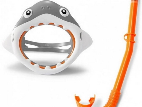 Набор для подводного плавания от 3-х лет Shark Fun: маска,трубка Intex (55944)