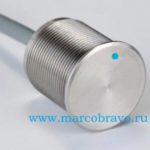 Бортовая сенсорная кнопка Vagnerpool 87123166 из нержавеющей стали AISI316. с LED-подсветкой (без закладных)