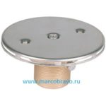 Форсунка возврата воды донная из бронзы нержавеющей стали Hugo Lahme Allfit 3864020. под плитку (д.130. 2). регулируемая