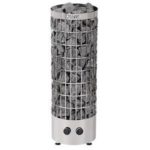 Напольная электрическая печь для сауны Harvia Cilindro PC70 (6-10 м3. 6.8 кВт) (со встроенным пультом управления). стальной цвет