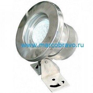 Светодиодный прожектор для фонтана Emaux LED-F20A (1Вт. 12В). белый свет. нерж.сталь