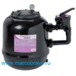 Фильтр песочный Hayward Powerline Polyester 500 (500мм. 10м3/ч) (боковое подсоединение) (с 6-ти позиционным вентилем. 1 1/2)