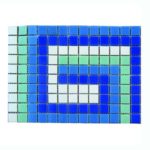 Плитка мозаичная AquaViva (25×25 мм). фриз ЗигЗаг