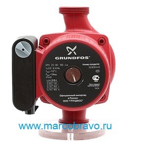 Циркуляционный насос Grundfos UPS 25/80 180 (с гайками 1.5-1)
