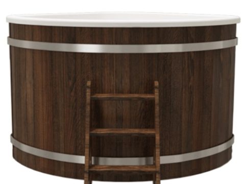Купель композитная круглая «Корнер+» 160х160х110 см термоясень