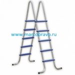 Лестница Aqua ABOVE 9905. 5+5 ступеней. двусторонняя. поручни из полированного алюминия