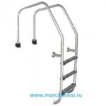 Лестница Aquaviva Overflow-315. 3 ступени. из стали AISI-304. для широкого борта
