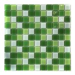 Плитка мозаичная AquaViva Cristall Green Light (25×25х4 мм). светлая