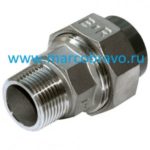 Муфта Hugo Lahme FitStar 501911 разъемная с вставкой из ПВХ и нерж. (д. 32 — 1)
