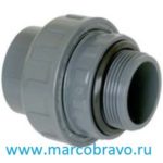 Муфта разъемная с внешней резьбой Coraplax (Ø 50 -1 1/2) с уплотнительным кольцом. арт. 7405050