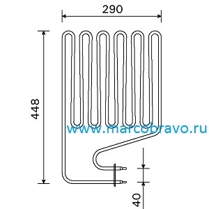 Нагревательный элемент (ТЭН) печи Harvia ZSP-250