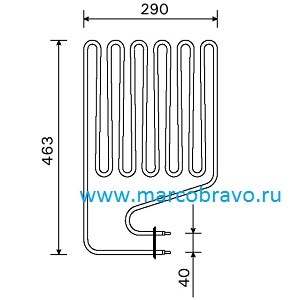 Нагревательный элемент (ТЭН) печи Harvia ZSP-255