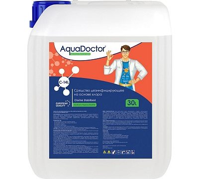 Жидкий хлор для дезинфекции воды AquaDoctor CL-14 Liquid Chlorine. 30 литров