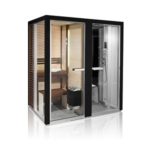 Сауна с пародушевой кабиной Tylo Impression Twin 130/1309 Black (черный профиль)