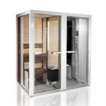 Сауна с пародушевой кабиной Tylo Impression Twin 130/1713 White (белый профиль)