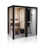 Сауна с пародушевой кабиной Tylo Impression Twin 130/1713 Black (черный профиль)