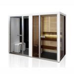 Сауна с пародушевой кабиной Tylo Impression Twin 130 SQ/1309 White (белый профиль)