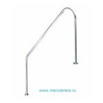 Поручень для спуска в бассейн Flexinox 2-BEND 1829 мм с закладными. из нержавеющей стали AISI-316