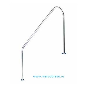 Поручень для спуска в бассейн Flexinox 2-BEND 1829 мм с фланцевым соединением. из нержавеющей стали AISI-316