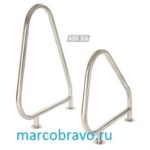 Асимметричные поручни для бассейна Flexinox Two pieces. длина 810 мм. из нержавеющей стали AISI-316