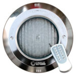 Прожектор светодиодный пластиковый с рамкой из нержавеющей стали Emaux LED-NP300-S (16Вт. 12В) (плитка). многоцветный. с дистанционным пультом управления