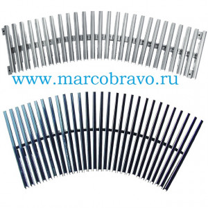 Решетка переливная AQA-RRDC-295. 295х22 мм. сталь AISI-316L. гибкая
