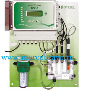 Автоматическая станция обработки воды Steiel PNL EF214 (CL. pH. Rx. T) с ионселективным датчиком хлора CAC-CLO-M