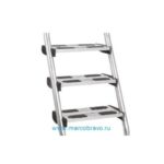 Ступень двойная лестниц Flexinox Easy Access и Two Pieces Easy Access. наклонная