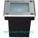 Светодиодный прожектор для дорожек AquaViva LED (1led 5W. 12/220В). белый свет. нерж.сталь/пластик