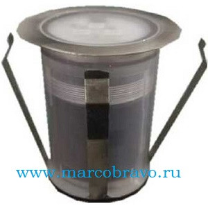 Светодиодный прожектор для дорожек AquaViva LED2 (6led 0.8W. 12/220В). белый свет. нерж.сталь/пластик