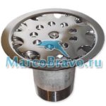 Форсунка возврата воды донная из нержавеющей стали Pahlen под плитку (д.100)