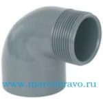 Угольник-переход 90 градусов с внешней резьбой Coraplax (Ø 50 мм — 1 1/2) арт. 7301550
