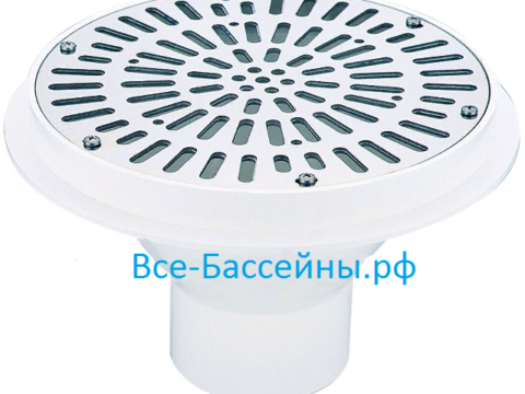 Водозабор Astral 08317 (д. Ø295 мм. 20-26 м3/ч). под плитку. Решетка из нержавеющей стали AISI-304