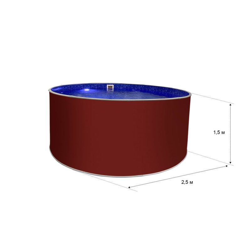 Круглый_Рубиново-красный — 2,5 x 1,5